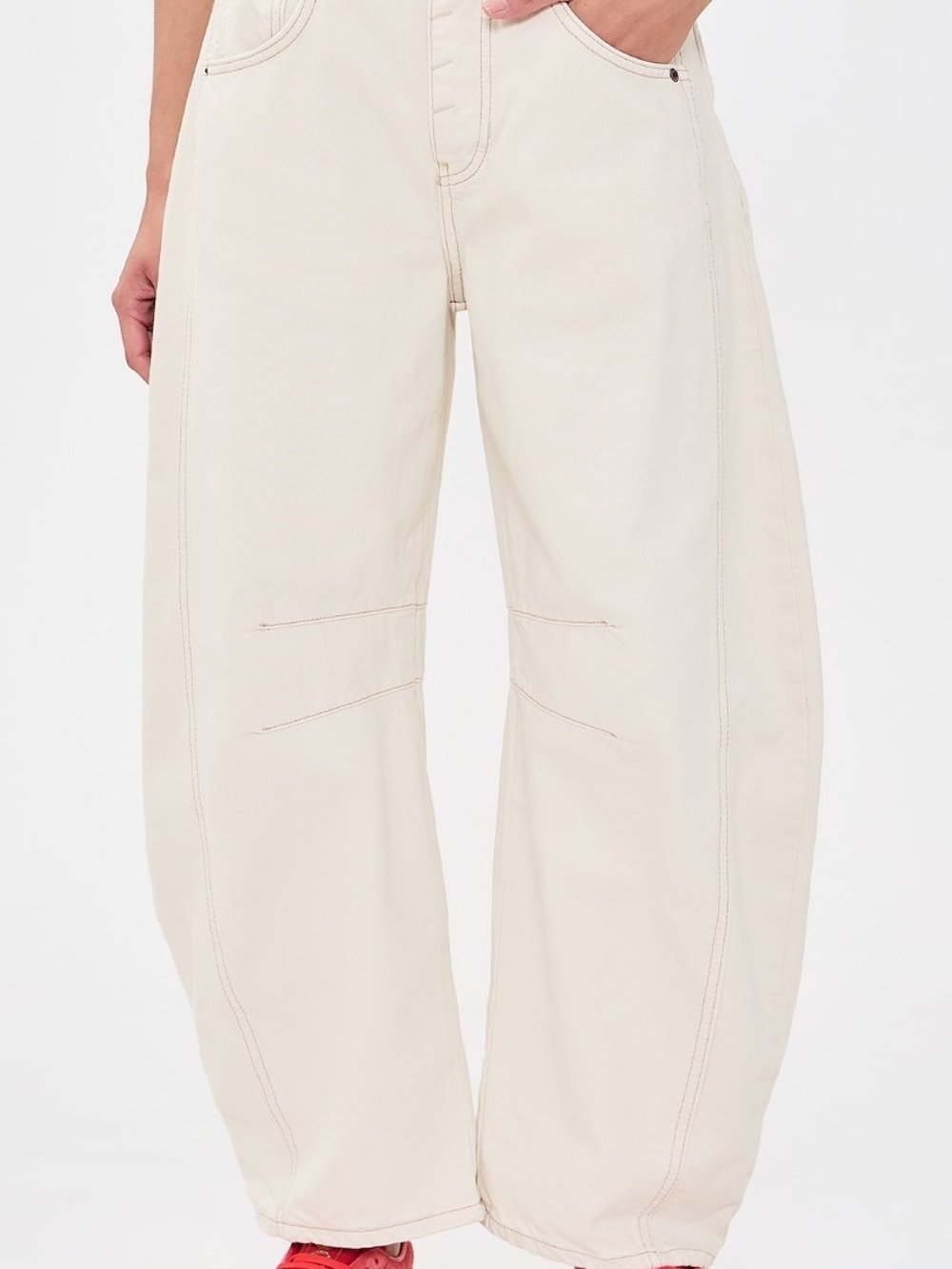 We The Free Good Luck Barrel Jeans-Milk